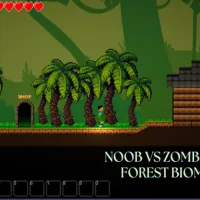 Play Game Noob vs Zombies - Forest biome