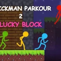 Play Game Stickman Parkour 2: Luck Block