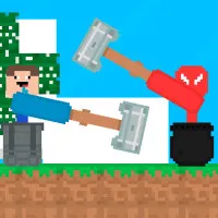Play Game Stickman vs Noob Hammer
